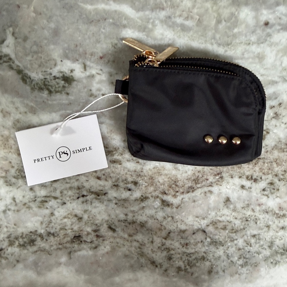 Pretty Simple PS Keychain Zip Coin Pouch Wristlet Card Case NWT